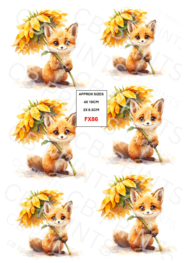 Fox Decoupage Print FX86 | Mulberry Paper