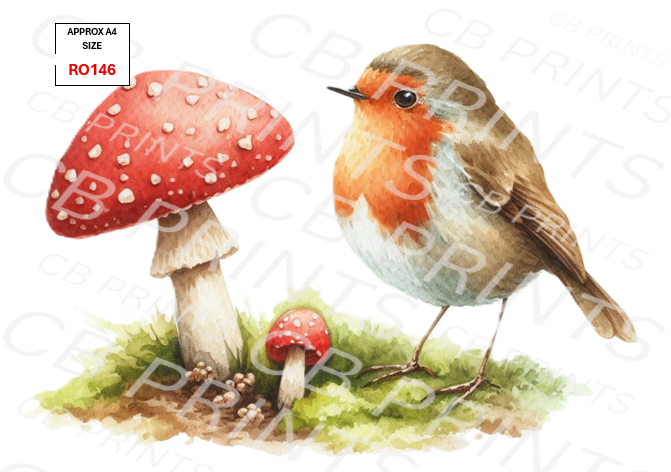 Robin Decoupage Print RO146 | Mulberry Paper