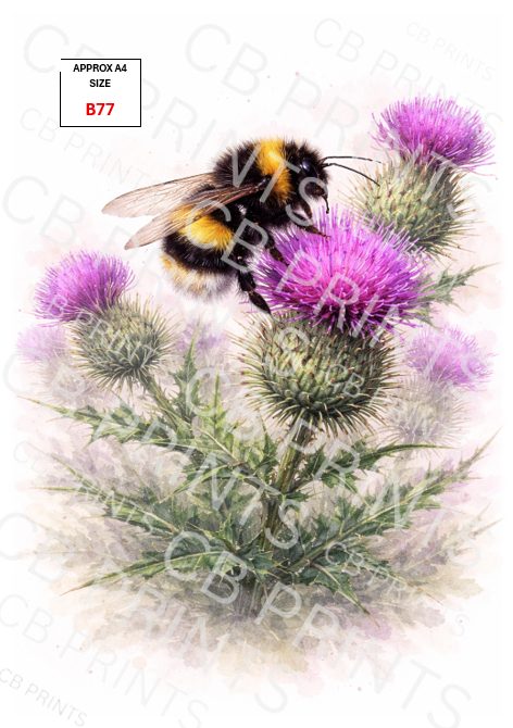 Bee Decoupage Print B77 | Mulberry Paper