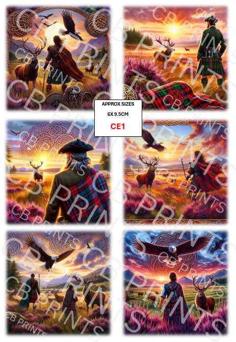 Scottish Decoupage Print CE1 | Premium Mulberry Paper Craft