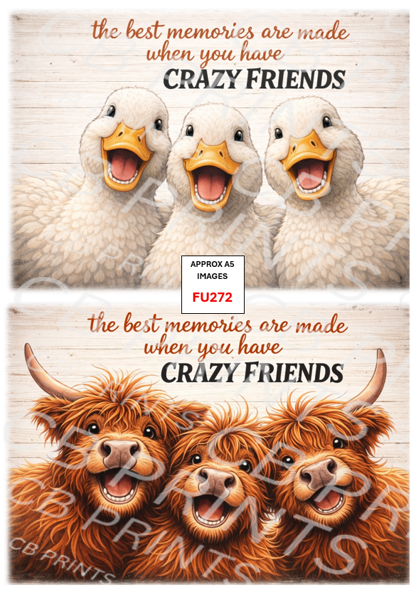 Funny Decoupage Print FU272 | Mulberry Paper