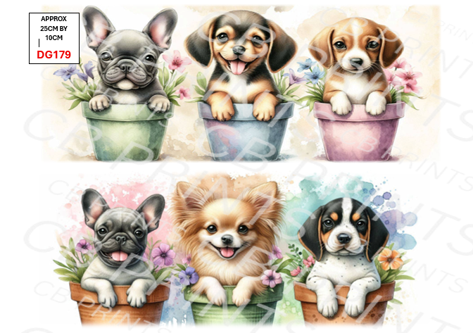 Dog Decoupage Print DG179 | Mulberry Paper