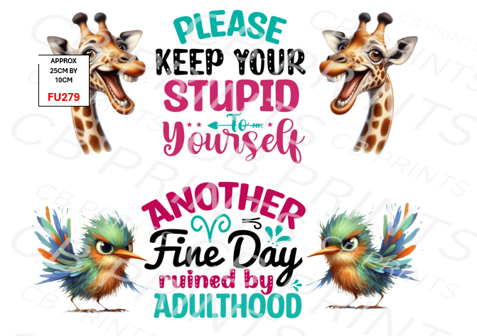 Funny Decoupage Print FU279 | Mulberry Paper