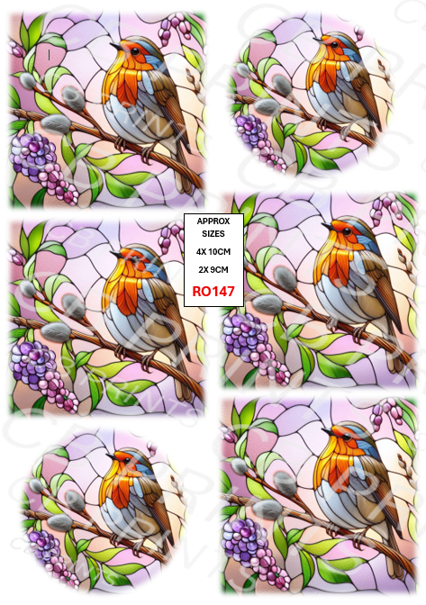 Robin Decoupage Print RO147 | Mulberry Paper