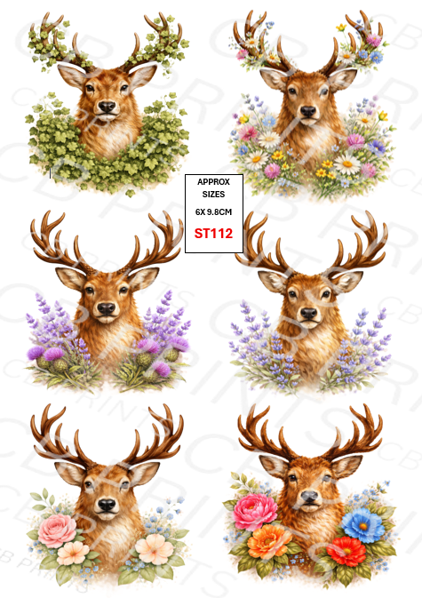 Stag Decoupage Print ST112 | Mulberry Paper