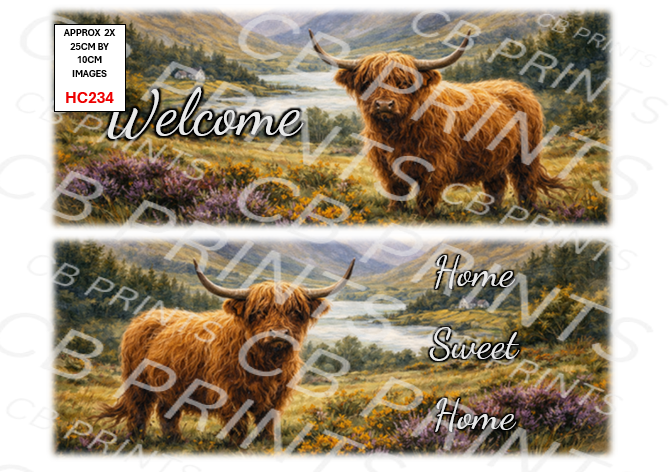 Highland Cow Decoupage Print HC234 | Mulberry Paper