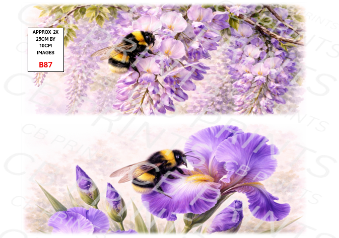 Bee Decoupage Print B87 | Mulberry Paper