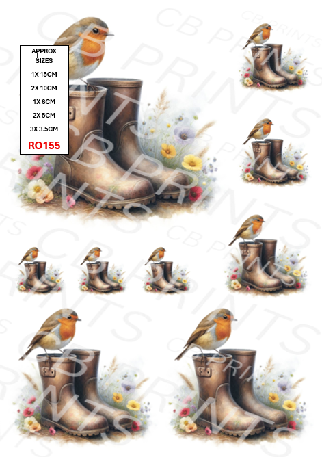 Robin Decoupage Print RO155 | Mulberry Paper