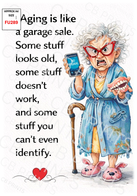 Funny Decoupage Print FU289 | Mulberry Paper