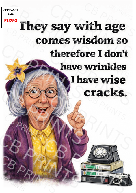 Funny Decoupage Print FU293 | Mulberry Paper