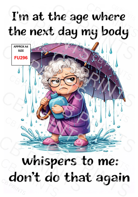 Funny Decoupage Print FU296 | Mulberry Paper