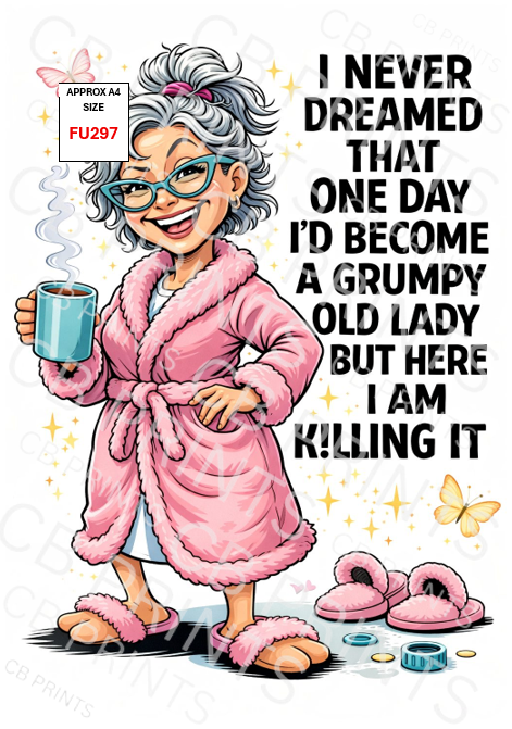 Funny Decoupage Print FU297 | Mulberry Paper