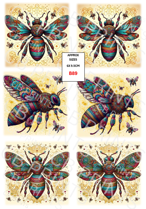 Bee Decoupage Print B89 | Mulberry Paper