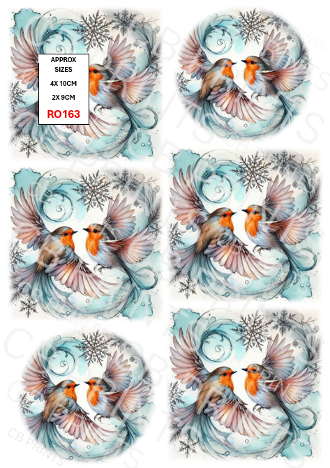 Robin Decoupage Print RO163 | Mulberry Paper