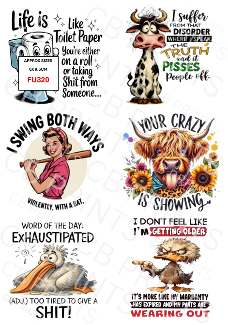 Funny Decoupage Print FU320 | Mulberry Paper