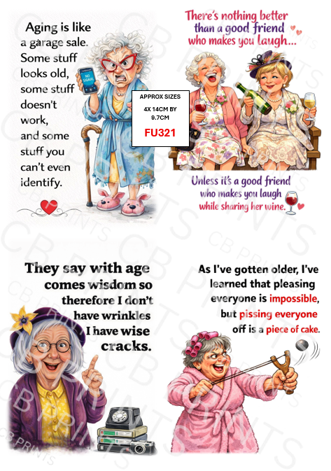 Funny Decoupage Print FU321 | Mulberry Paper