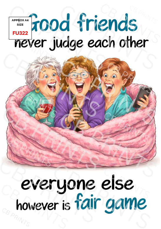 Funny Decoupage Print FU322 | Mulberry Paper