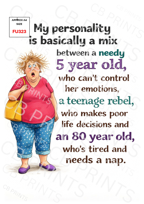 Funny Decoupage Print FU323 | Mulberry Paper