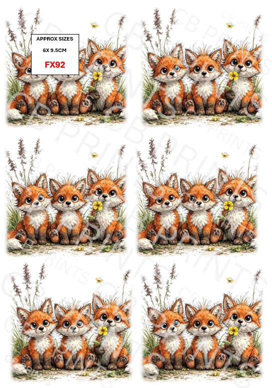 Fox Decoupage Print FX92 | Mulberry Paper