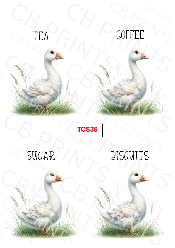 Goose tea, coffee, sugar design TCS39