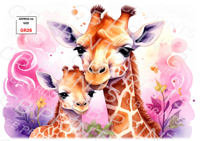 Giraffe Decoupage Print GR26 | Mulberry Paper