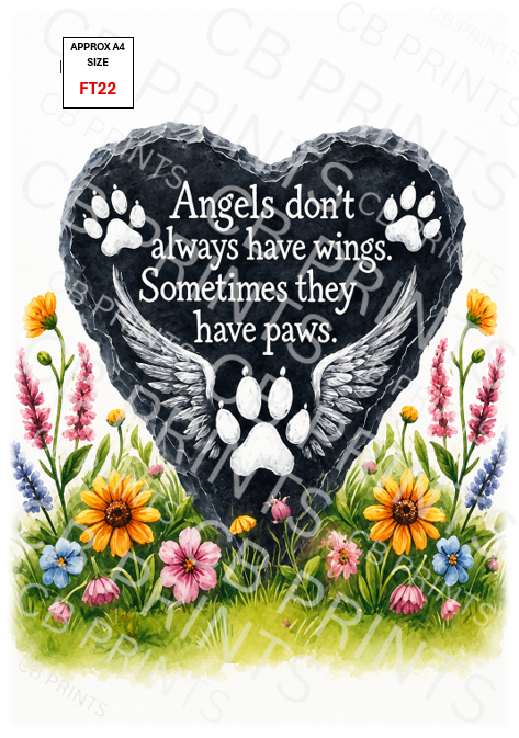 Pet Remembrance Decoupage Print FT22 | Mulberry Paper