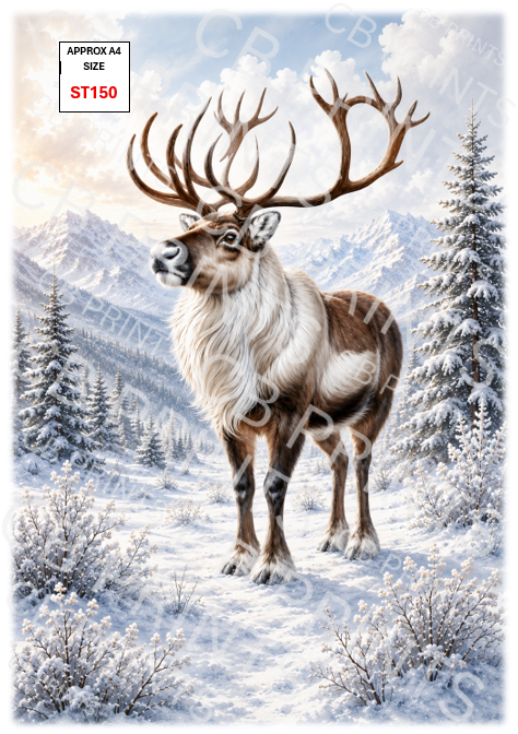 Stag Decoupage Print ST150 | Mulberry Paper