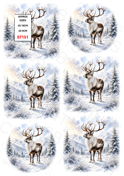 Stag Decoupage Print ST151 | Mulberry Paper