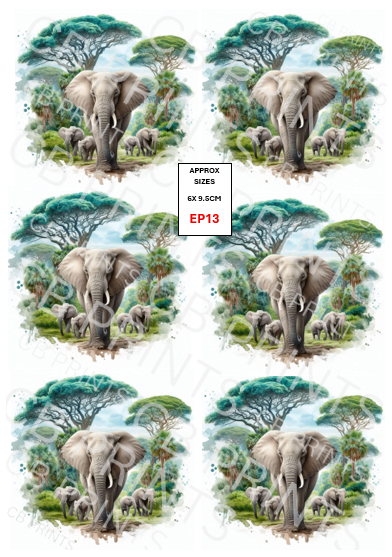 Elephant Decoupage Paper EP13 – Mulberry Paper Print