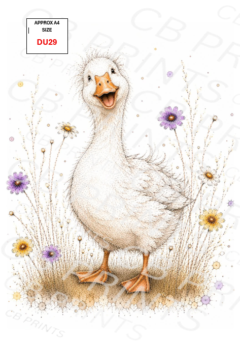 Duck Decoupage Paper DU29 – Mulberry Paper Print