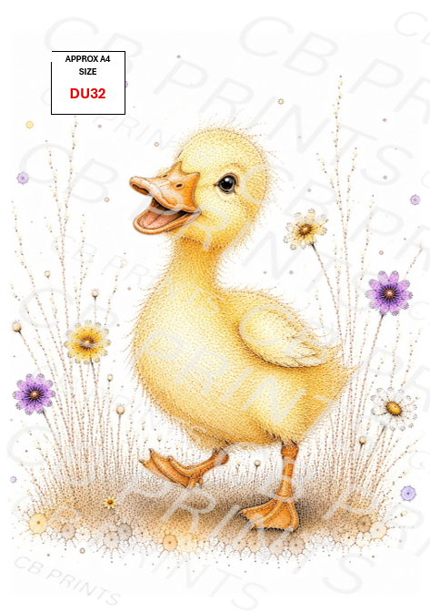 Duck Decoupage Paper DU32 – Mulberry Paper Print