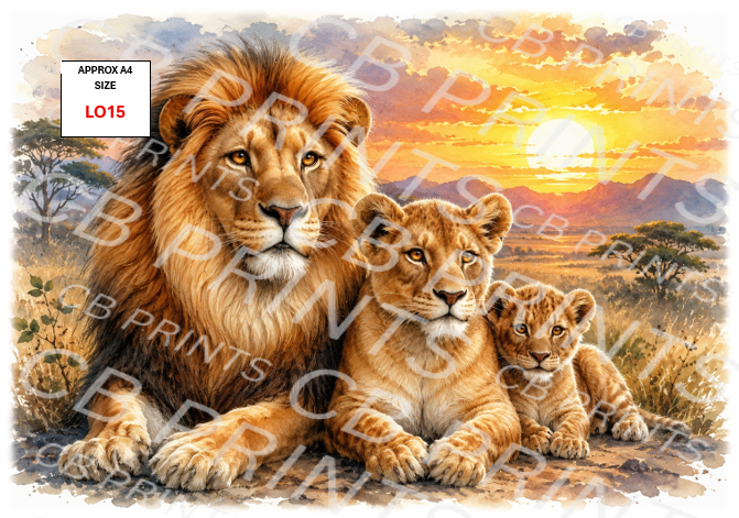 Lion Decoupage Print LO15 | Mulberry Paper