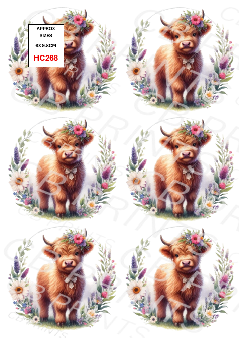 Highland Cow Decoupage Print HC268 | Mulberry Paper