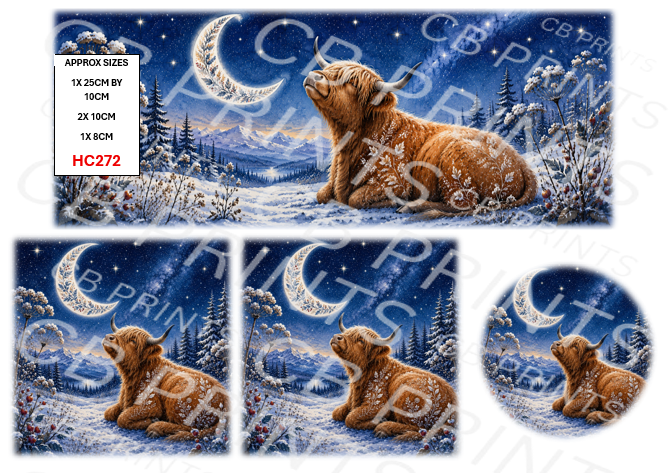 Highland Cow Decoupage Print HC272 | Mulberry Paper