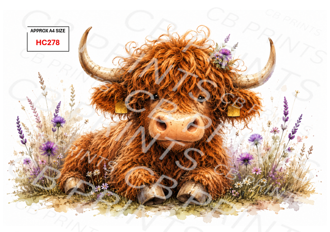 Highland Cow Decoupage Print HC278 | Mulberry Paper