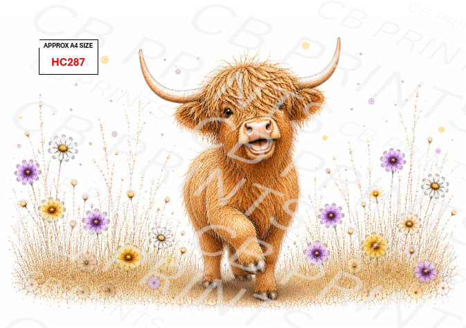 Highland Cow Decoupage Print HC287 | Mulberry Paper
