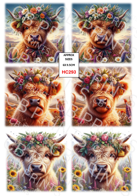 Highland Cow Decoupage Print HC293 | Mulberry Paper