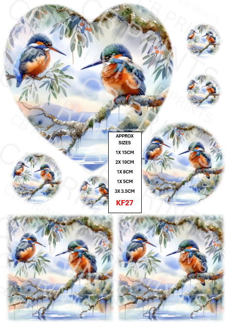 Kingfisher Decoupage Print KF27 | Mulberry Paper