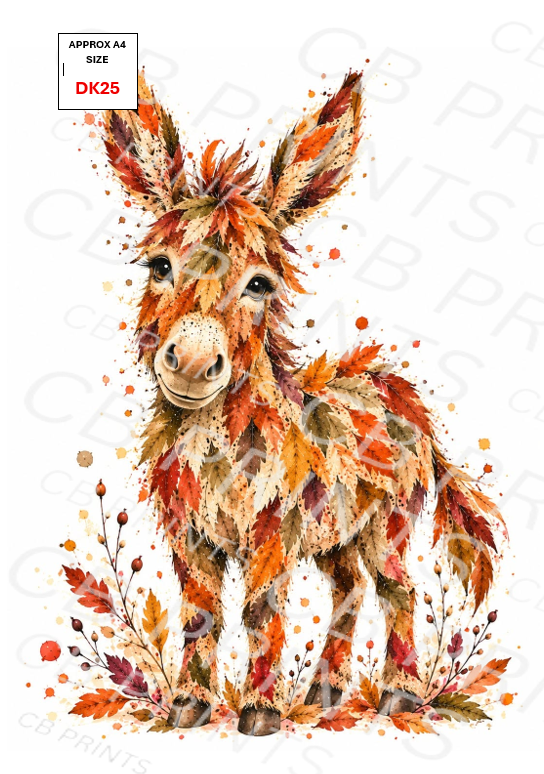 Donkey Decoupage Paper Print DK25 | Mulberry Paper
