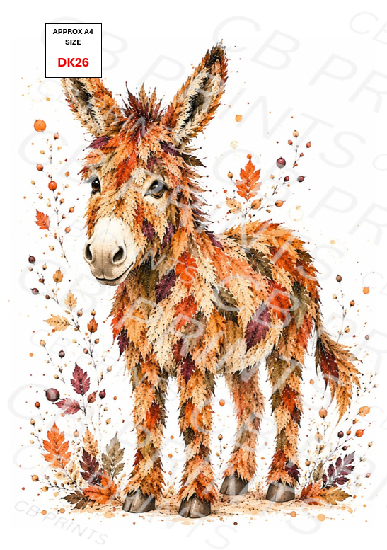 Donkey Decoupage Paper Print DK26 | Mulberry Paper
