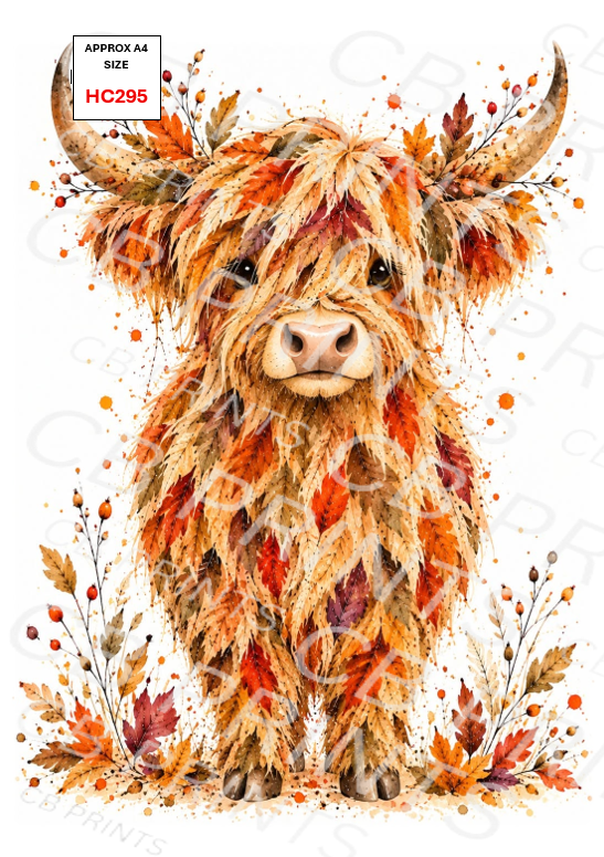 Highland Cow Decoupage Print HC295 | Mulberry Paper