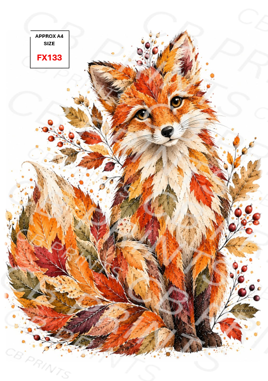 Fox Decoupage Print FX133 | Mulberry Paper