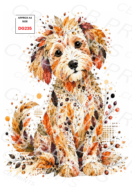 Dog Decoupage Print DG235 | Mulberry Paper