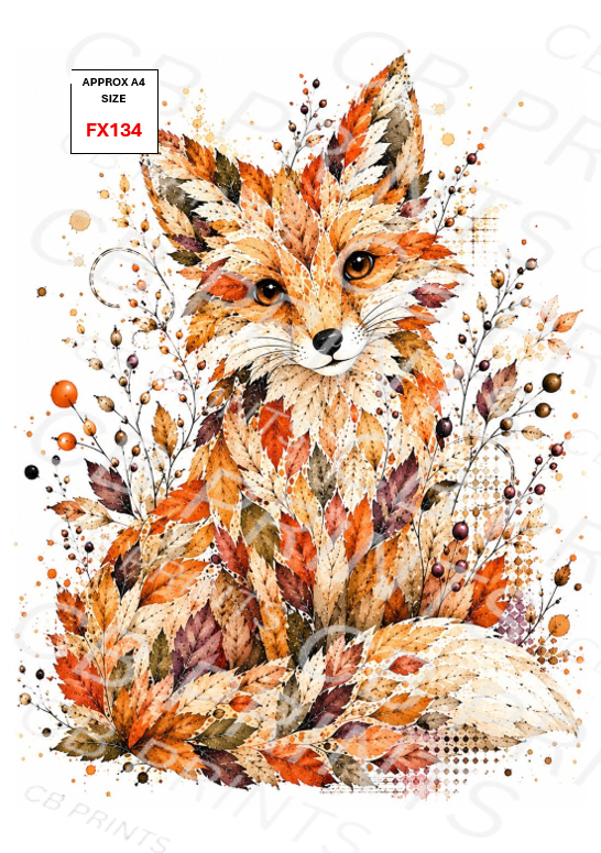 Fox Decoupage Print FX134 | Mulberry Paper