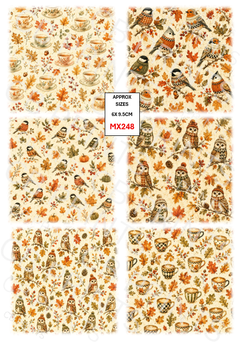Autumn Decoupage Paper Print MX249 | Mulberry Paper | CB Paper Prints