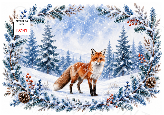 Fox Decoupage Print FX141 | Mulberry Paper