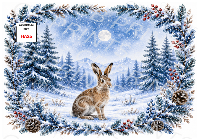 Hare Decoupage Print HA25 | Mulberry Paper