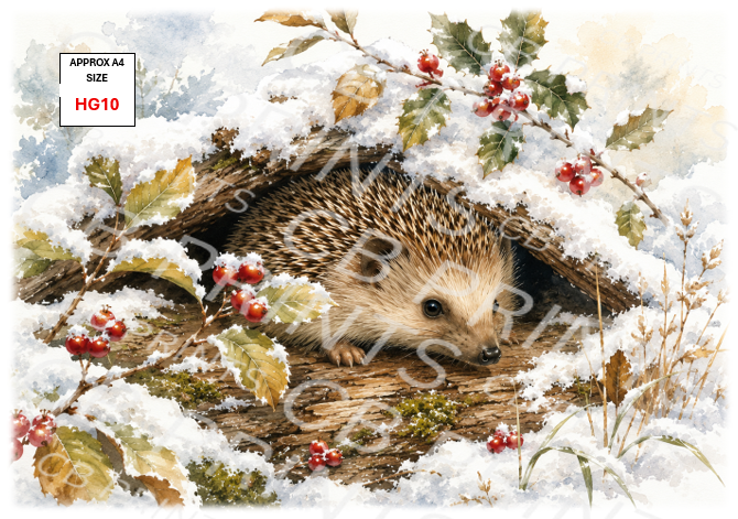 Hedgehog Decoupage Print HG10 | Mulberry Paper
