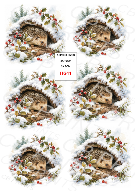 Hedgehog Decoupage Print HG11 | Mulberry Paper