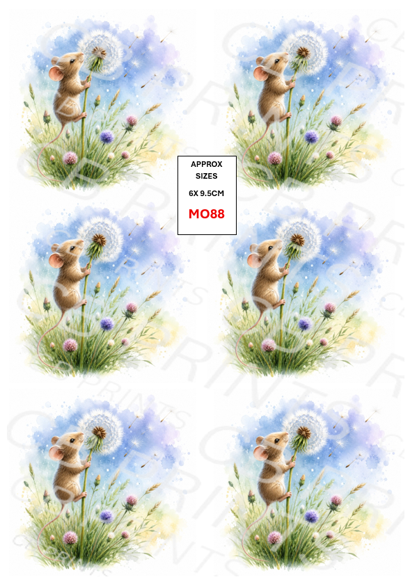 Mouse Decoupage Paper MO88 – Mulberry Paper Print